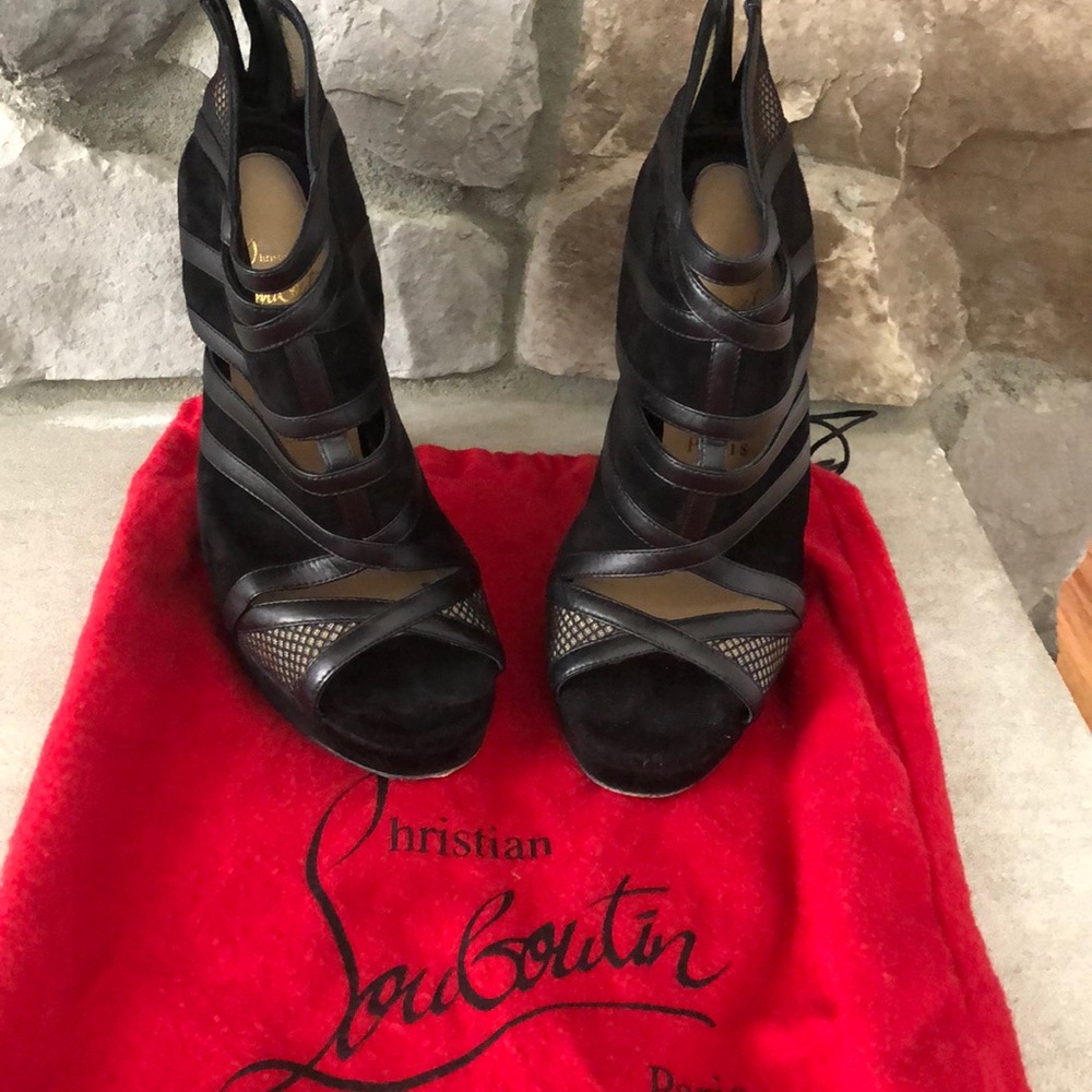 Worn Christian Louboutin high heels